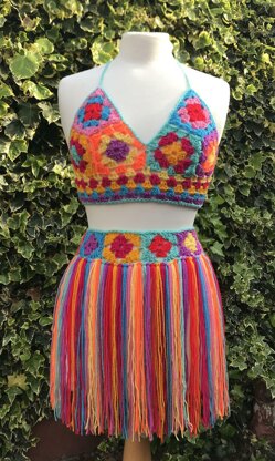 Multi Top and Skirt - Block Party