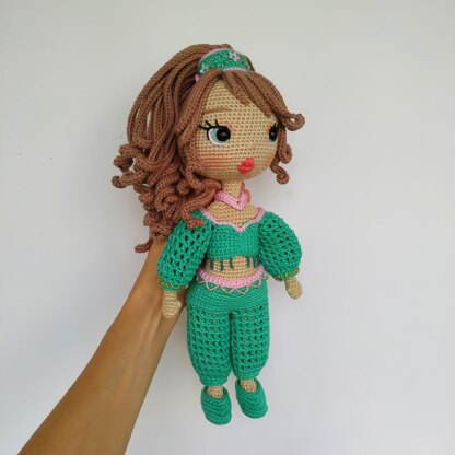 ASTRID crochet doll pattern with extra clothes, Amigurumi basic doll pattern, PDF amigurumi crochet (English, Deutsch, Français)