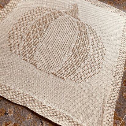 Textured Pumpkin Blanket - knitting pattern