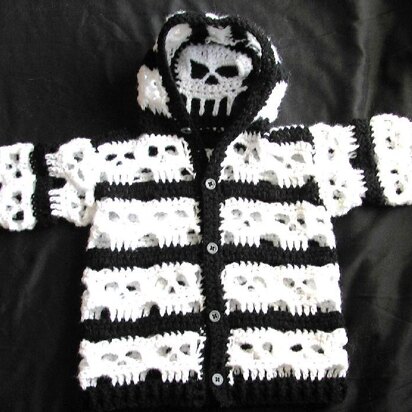 Baby Bone Head Creepy Skull Hoodie