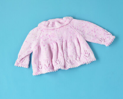 Heirloom Cardigan - Free Knitting Pattern For Babies in Paintbox Yarns Baby DK Prints by Paintbox Yarns
