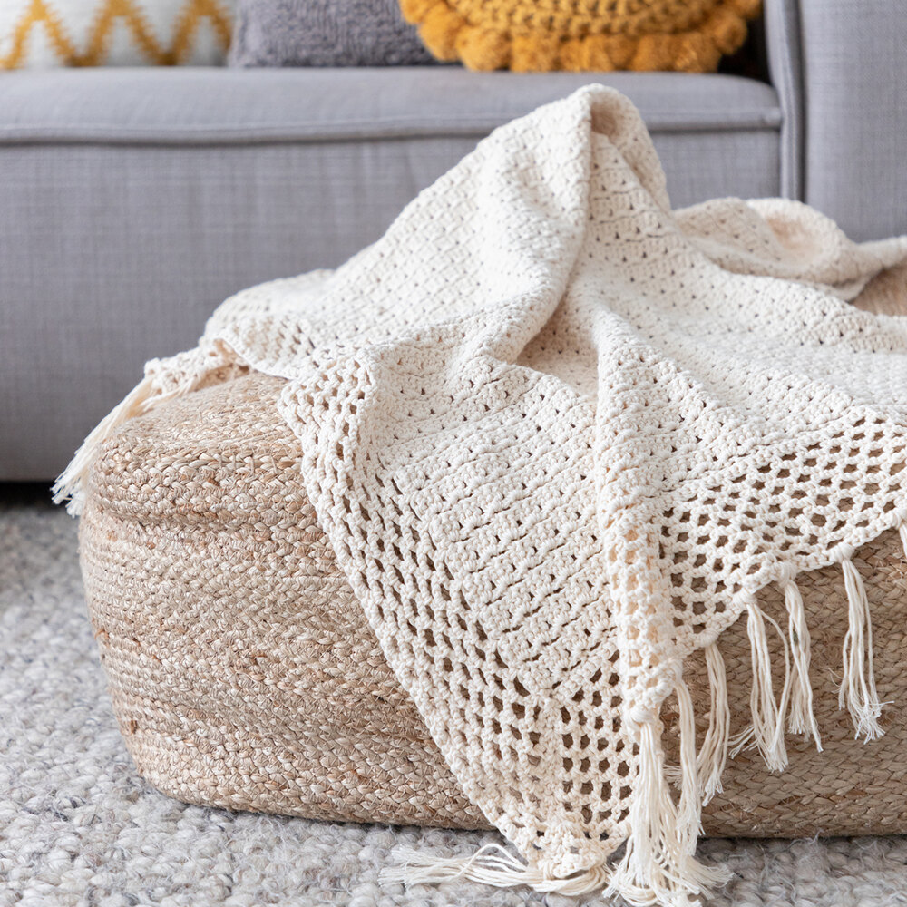 Plaid throw blanket online with fringe