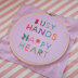 Cotton Clara BUSY HANDS HAPPY HEART Cross Stitch Kit - 20cm