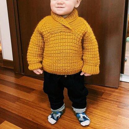 Waffle baby sweater