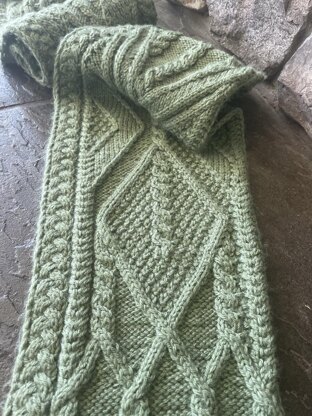 A Journey of Cables Scarf