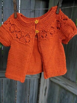 Baby Leaf Yoke Cardigan