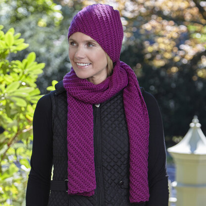 WEBS DIR10 Superwash Scarf and Hat by Doris Chan - Crochet Pattern for Kids and Adults in Valley Yarns Valley Superwash