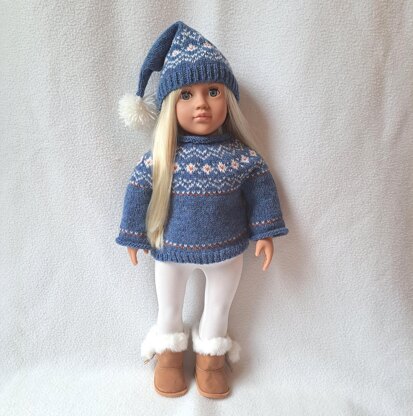 Blue Skies Sweater and Beanie