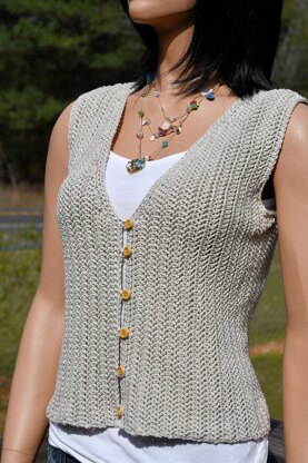 Belle Button Front Vest
