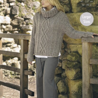 Ladies' Sweaters in King Cole Indulge Chunky - 4857 - Downloadable PDF