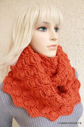 Chunky Infinity Orange Scarf