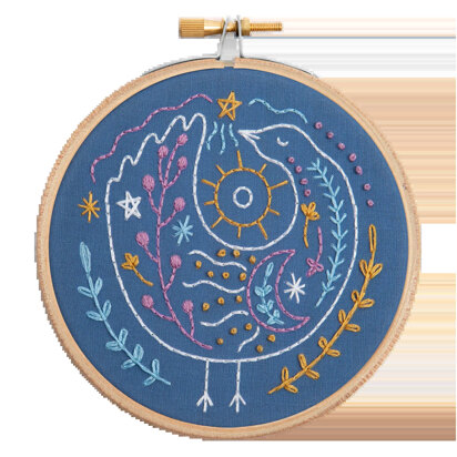 Hawthorn Handmade Celestial Bird Embroidery Kit