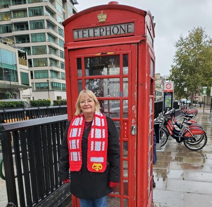 London Phone Booth Scarf