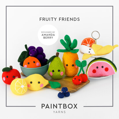 Fruity Friends - Free Toy Knitting Pattern for Children in Paintbox Yarns Simply DK - knitting pattern