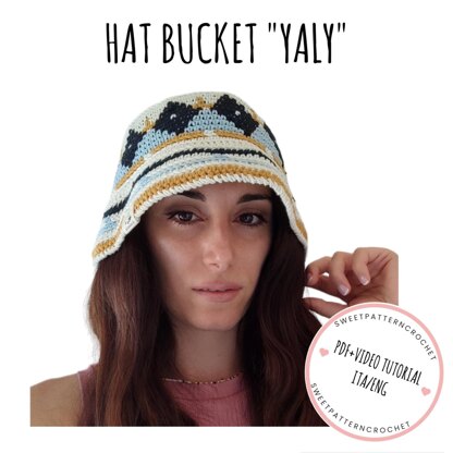 Hat bucket summer tapestry crochet