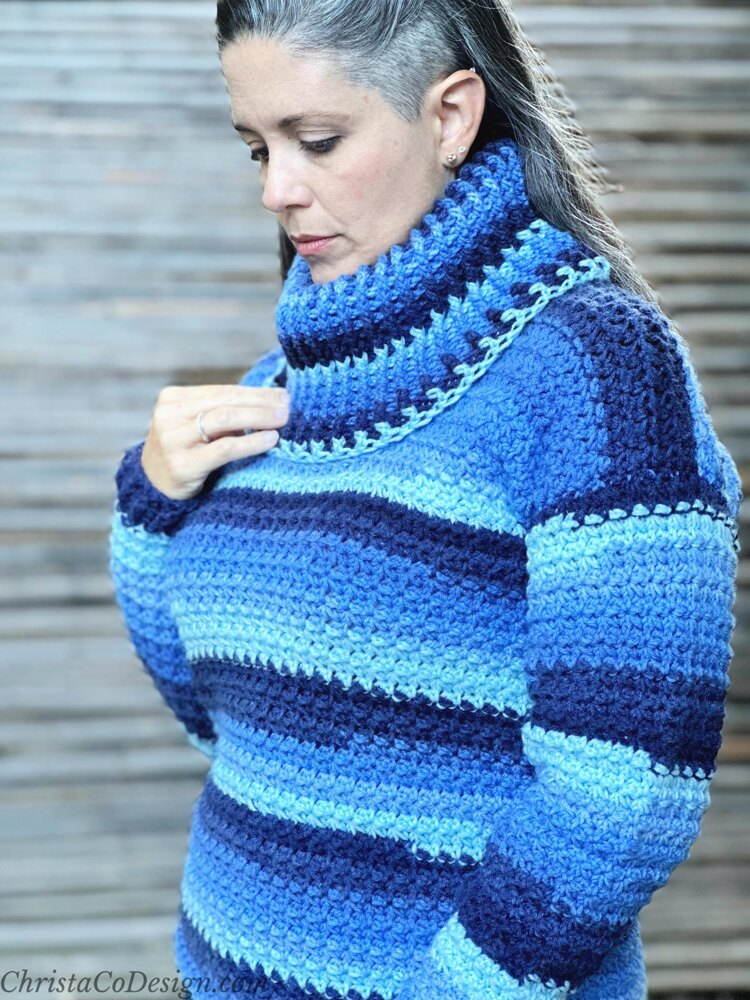 Neck Sweater Design Crochet Sweater For Girl Crochet Pattern - Main Image