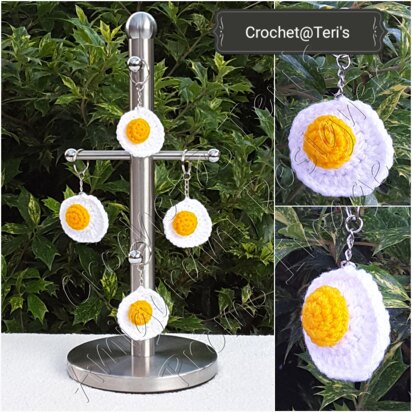 Fried Egg Keychain