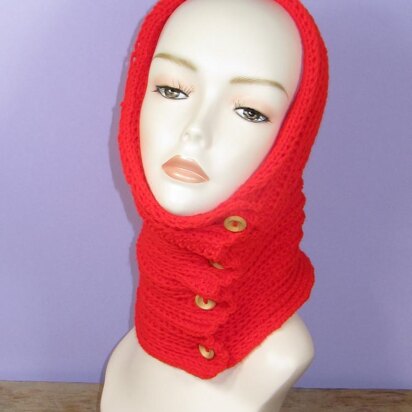 Sideways Fishermans Rib Stitch Button Up Cowl / Snood