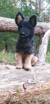 German Shepherd Amigurumi Realistic Dog