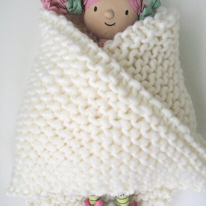 Baby Blanket. Super Chunky Knitting Pattern