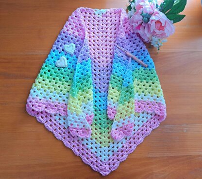 Crochet Vintage Pretty Prism Shawl Pattern/Tutorial