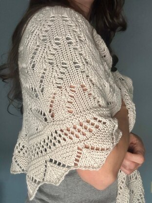 Machine Knit Wingspan Shawl