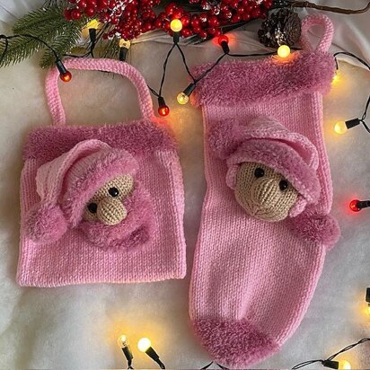 Christmas Gonk Gnome stocking and bag
