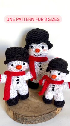 Snowman Knitting Pattern