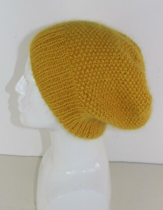 Fluffy Moss Stitch Slouch Hat