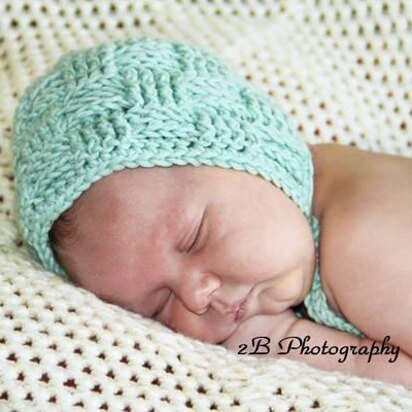 Basket Weave Baby Bonnet