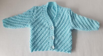 Jude - babies diagonal rib cardigan