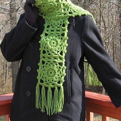 Greensleeves Crocheted Scarf