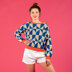 Geometric Tile Sweater - Free Sweater Crochet Pattern For Women in Paintbox Yarns Cotton DK by Paintbox Yarns