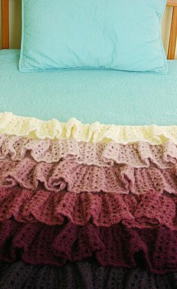 Ombre Ruffle Blanket