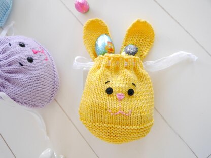 Knitting Pattern - cute Bunny Bag - Easter Bag - No.159E