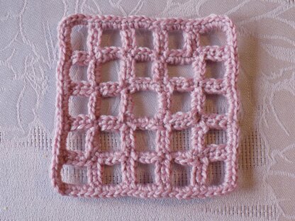 Crochet Lattice Granny Square