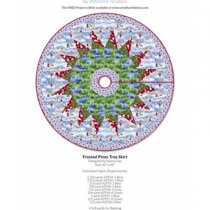 Windham Fabrics Frosted Pines Tree Skirt - Downloadable PDF