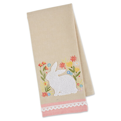 Design Imports Spring Meadow Embellished Dishtowel