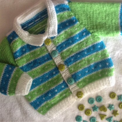 Summer colours baby cardigan