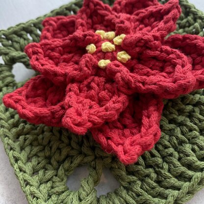 Poinsettia Granny Square