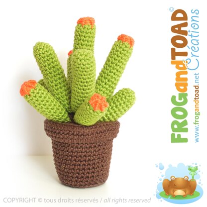 Cactus Amigurumi - Lemon Ball - Desk Flower Pot PLant Deco - Amigurumi Crochet - FROGandTOAD Créations