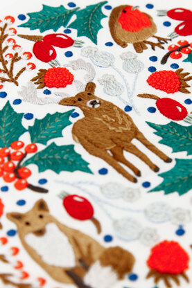 DMC Christmas Woodland Embroidery Pattern - PAT1813 - Downloadable PDF