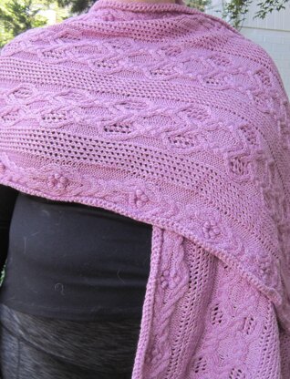 San Jose Cable Lace and Mesh Shawl