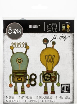 Sizzix Thinlits Dies By Tim Holtz - Robotic