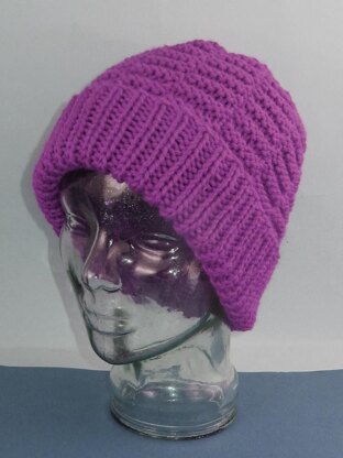 Chunky Basket Stitch Beanie Hat