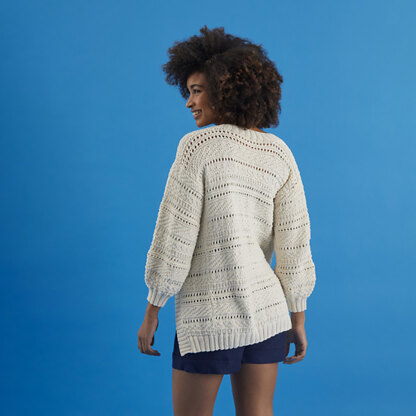 Cove Cardigan - Free Knitting Pattern for Women in Paintbox Yarns Cotton Mix DK by Paintbox Yarns