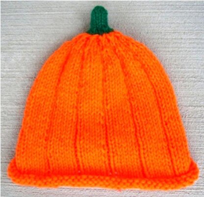 Child's Pumpkin Hat - Knitting ePatttern