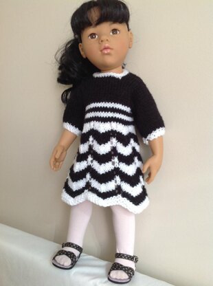 City Chic; Chevron dress for 18" dolls