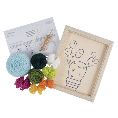 Trimits Punch Needle Kit: Cactus - 20.32 x 25.4cm (8 x 10in)