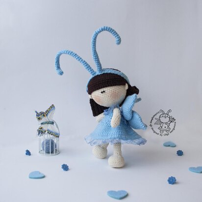 Butterfly Pebble doll